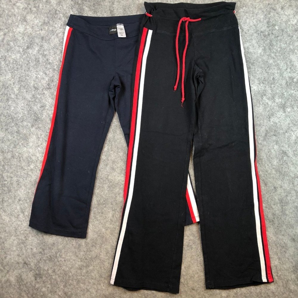 BCG Active Pants Lot of 2 Small Striped Straight Leg Comfort Casual Athleisure
